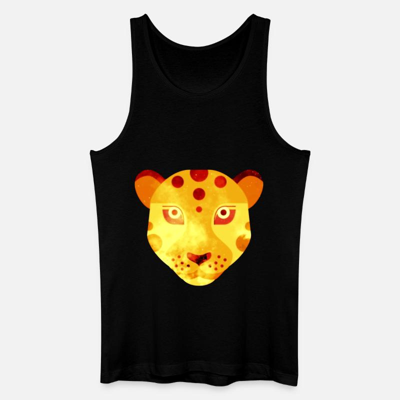 Leopard - Männer Bio Tank Top - Schwarz