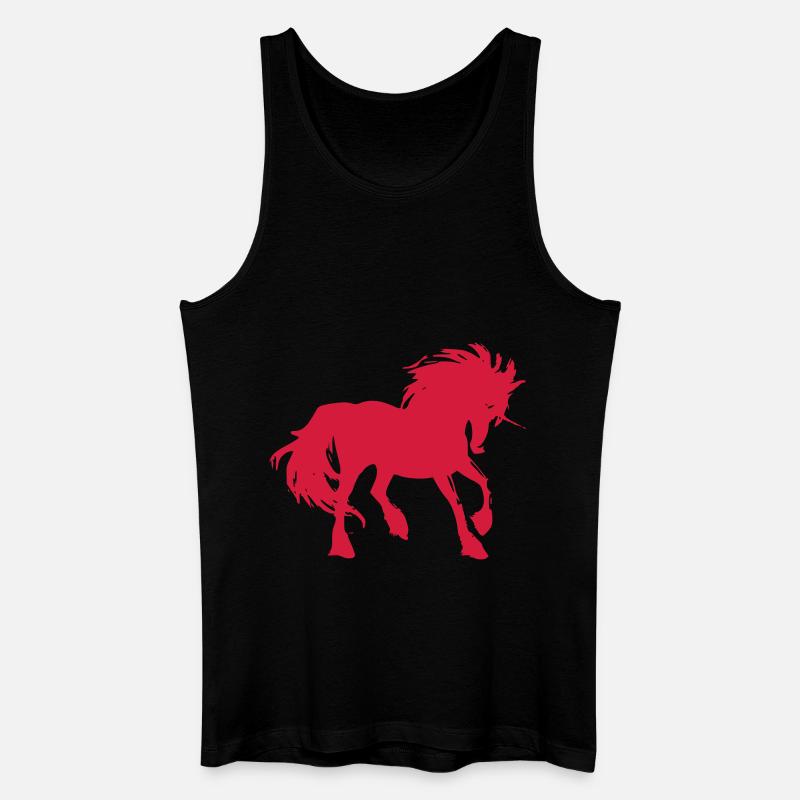 Einhorn - Männer Bio Tank Top - Schwarz