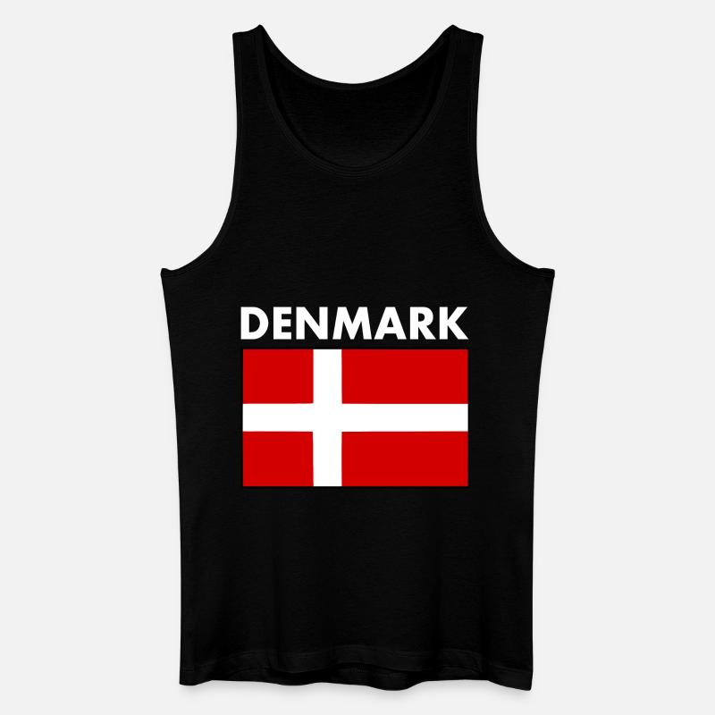 Dänemark - Männer Bio Tank Top - Schwarz