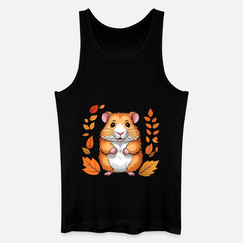 Herbsthamster - Männer Bio Tank Top - Schwarz