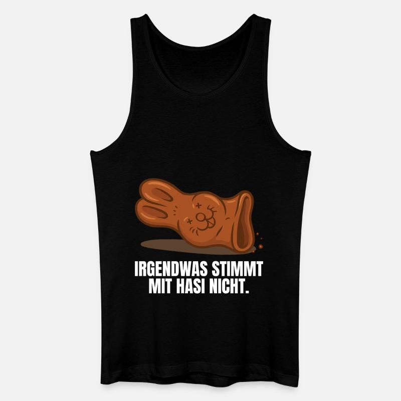 Schokoladenhase Ostern - Männer Bio Tank Top - Schwarz