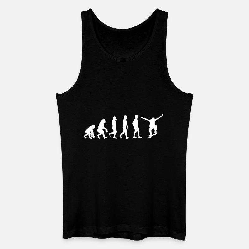 Evolution Skater - Männer Bio Tank Top - Schwarz