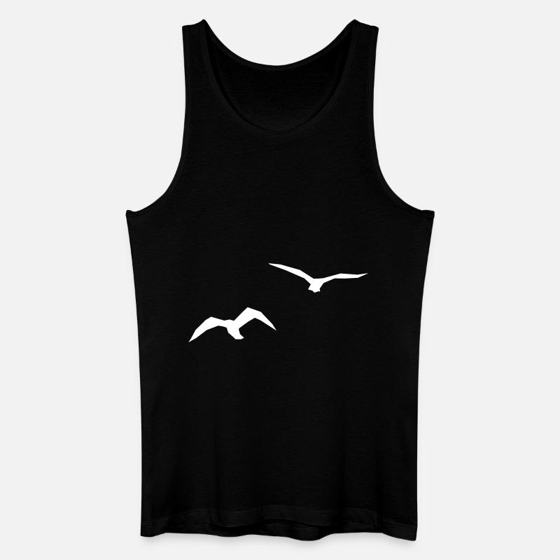 Vögel - Männer Bio Tank Top - Schwarz