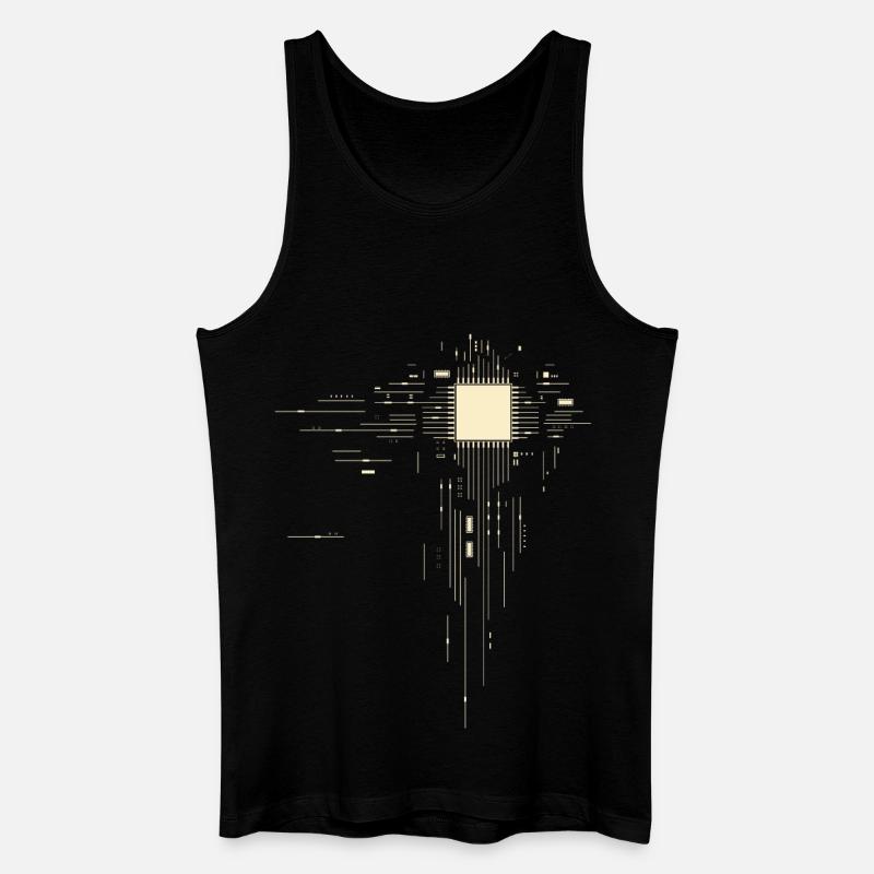 Prozessor - Platine - Männer Bio Tank Top - Schwarz