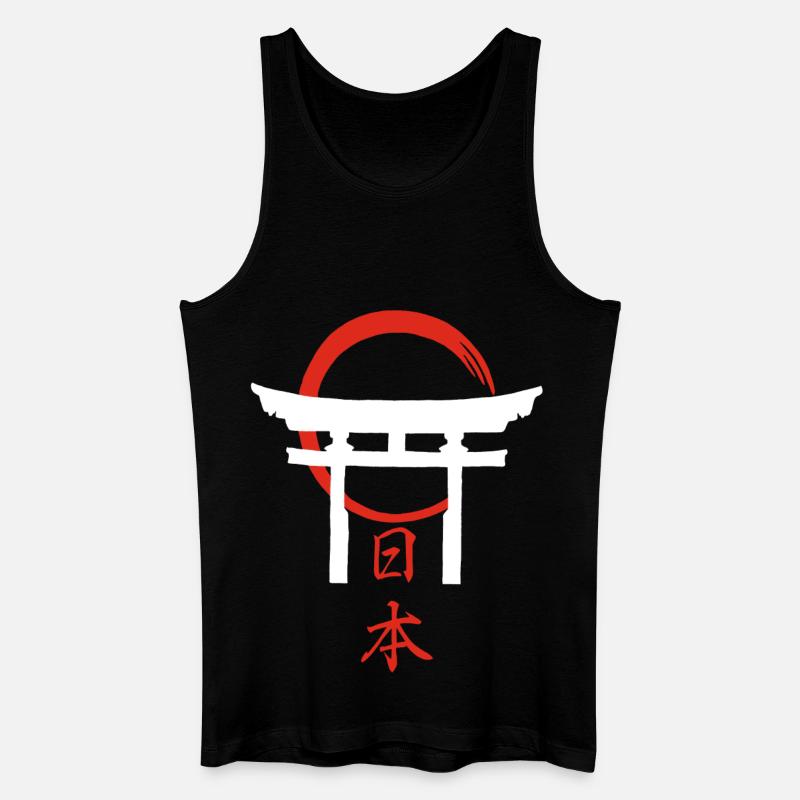 Torii-Tor (Weiß) - Männer Bio Tank Top - Schwarz
