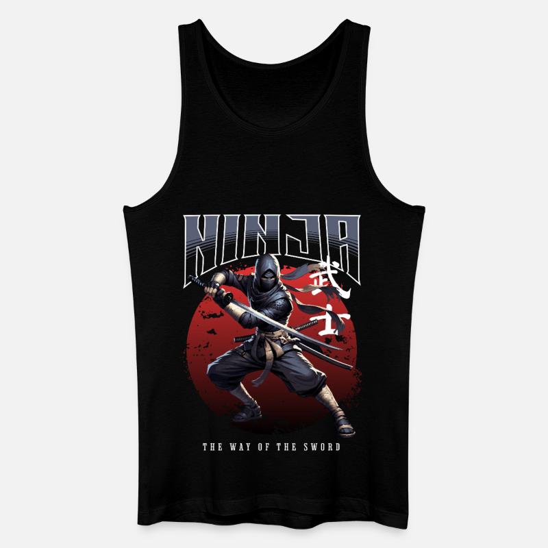 Ninja Pfad des Schwertes - Männer Bio Tank Top - Schwarz
