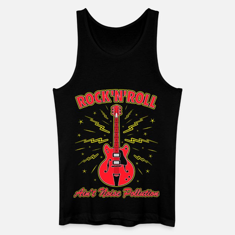 Rock 'n' Roll ist keine Lärmbelastung - Männer Bio Tank Top - Schwarz