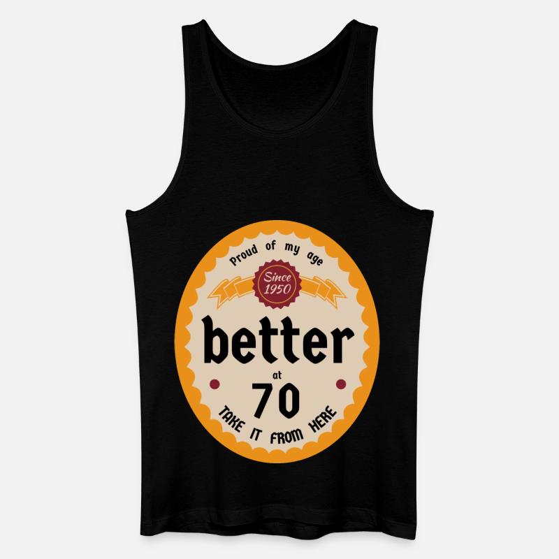 Better at 70 Jubiläum - Männer Bio Tank Top - Schwarz