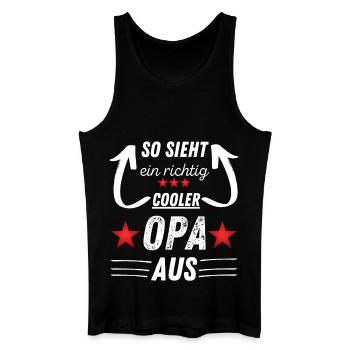 Cooler Opa - Männer Bio Tank Top - Schwarz - Vorne
