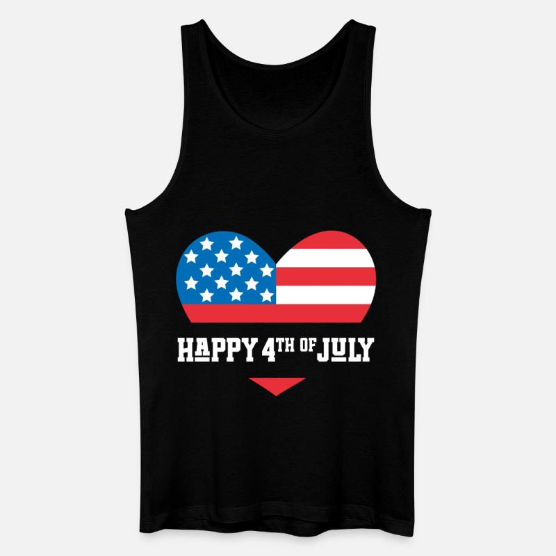 Frohen 4. Juli - Männer Bio Tank Top - Schwarz