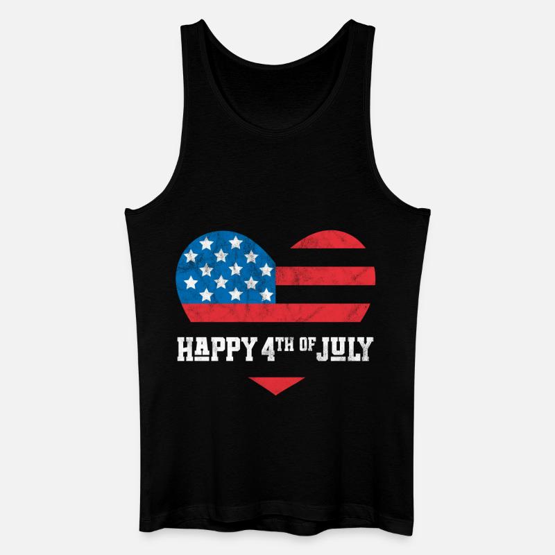 Frohen 4. Juli - Männer Bio Tank Top - Schwarz