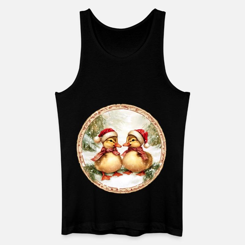 Weihnachten Entchen - Männer Bio Tank Top - Schwarz