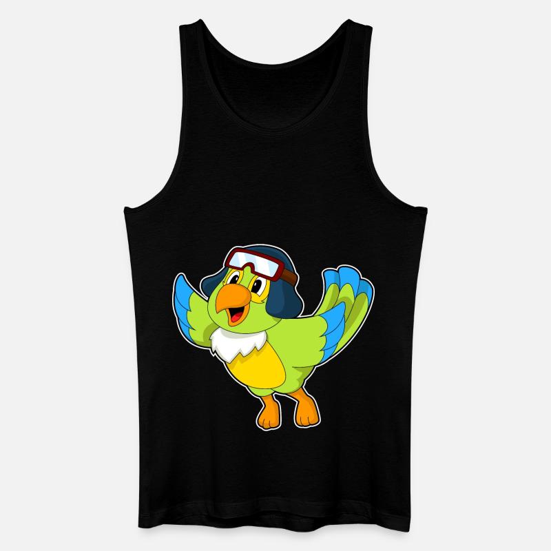 Parrot Pilot Pilot Cap - Men’s Organic Tank Top - black