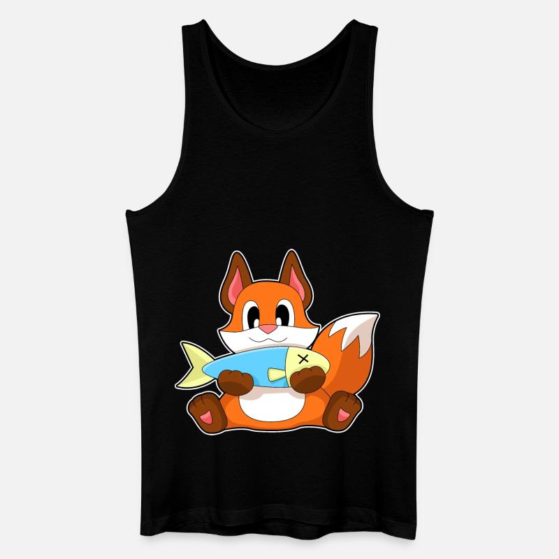 Fox Fish - Men’s Organic Tank Top - black
