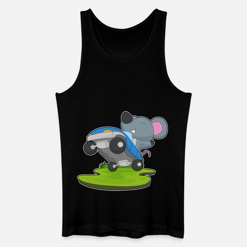 Maus Auto - Männer Bio Tank Top - Schwarz