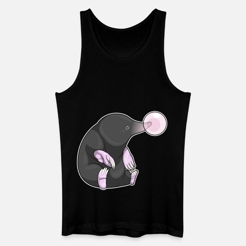 Maulwurf Kaugummi - Männer Bio Tank Top - Schwarz