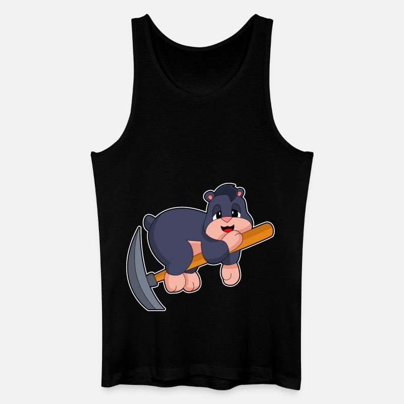 Mole Miner Pickaxe - Men’s Organic Tank Top - black