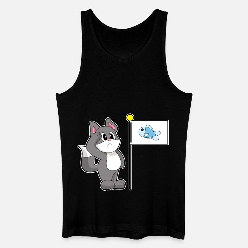Drapeau de chat - Débardeur bio Homme - noir