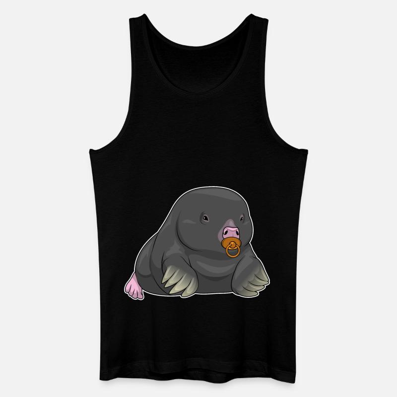 Maulwurf Schnuller - Männer Bio Tank Top - Schwarz