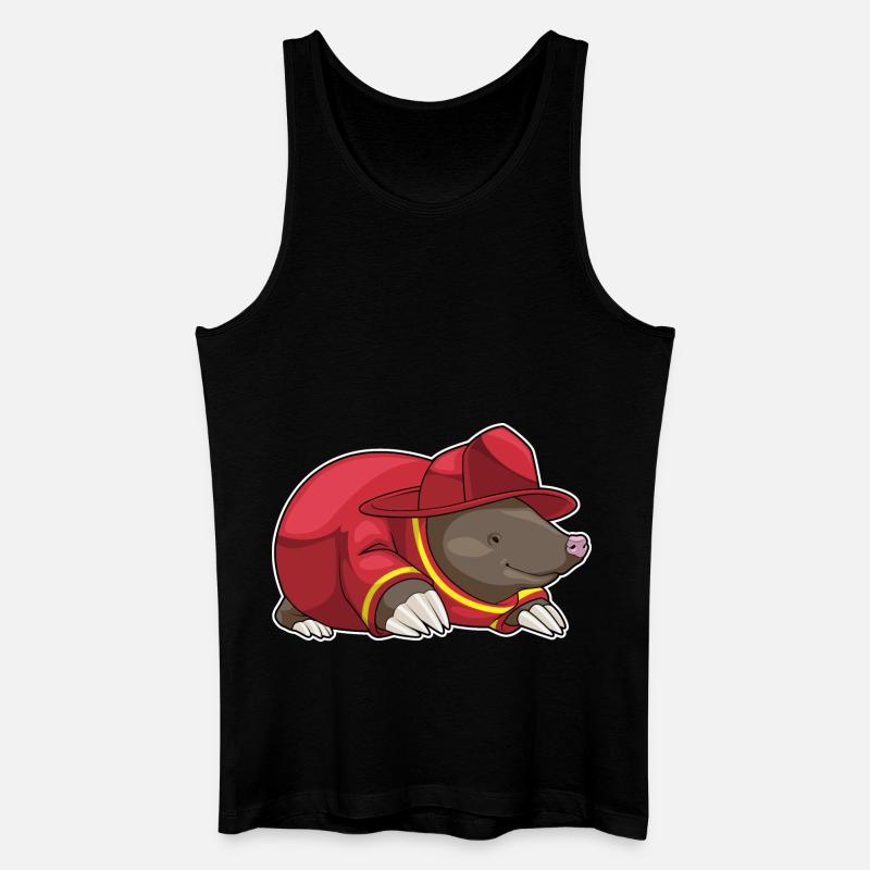 Mole Firefighter Fire Brigade - Men’s Organic Tank Top - black