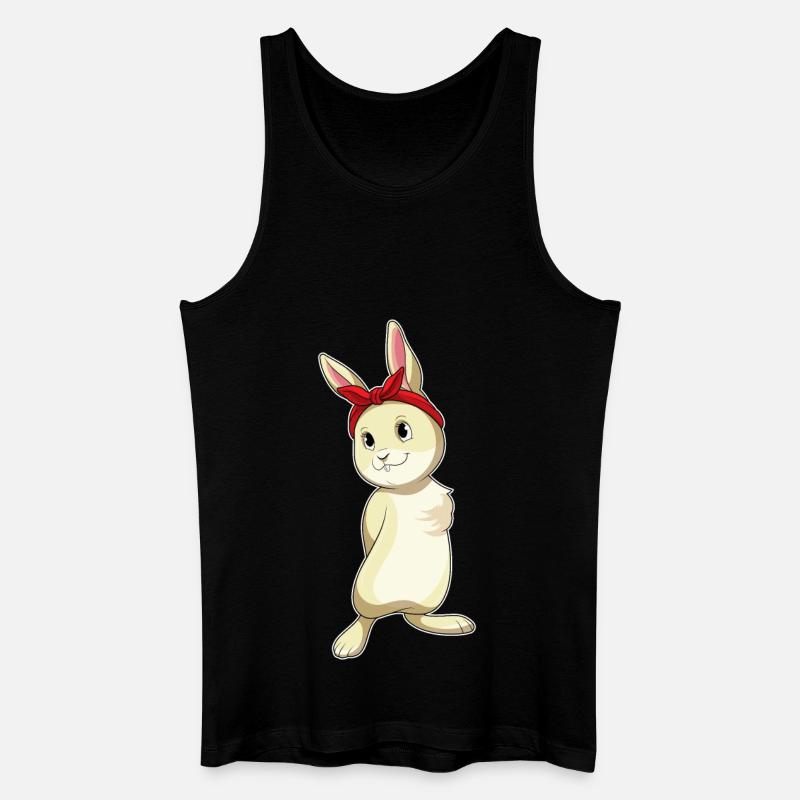 Rabbit with loop - Men’s Organic Tank Top - black