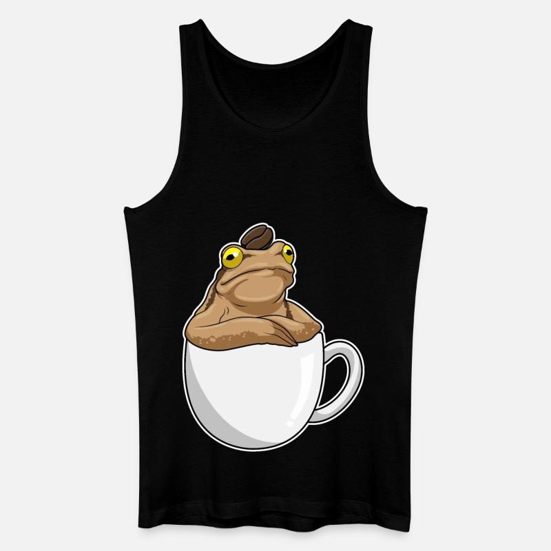 Frog Caffè Caffè Chicco - Canotta ecologica da uomo - nero