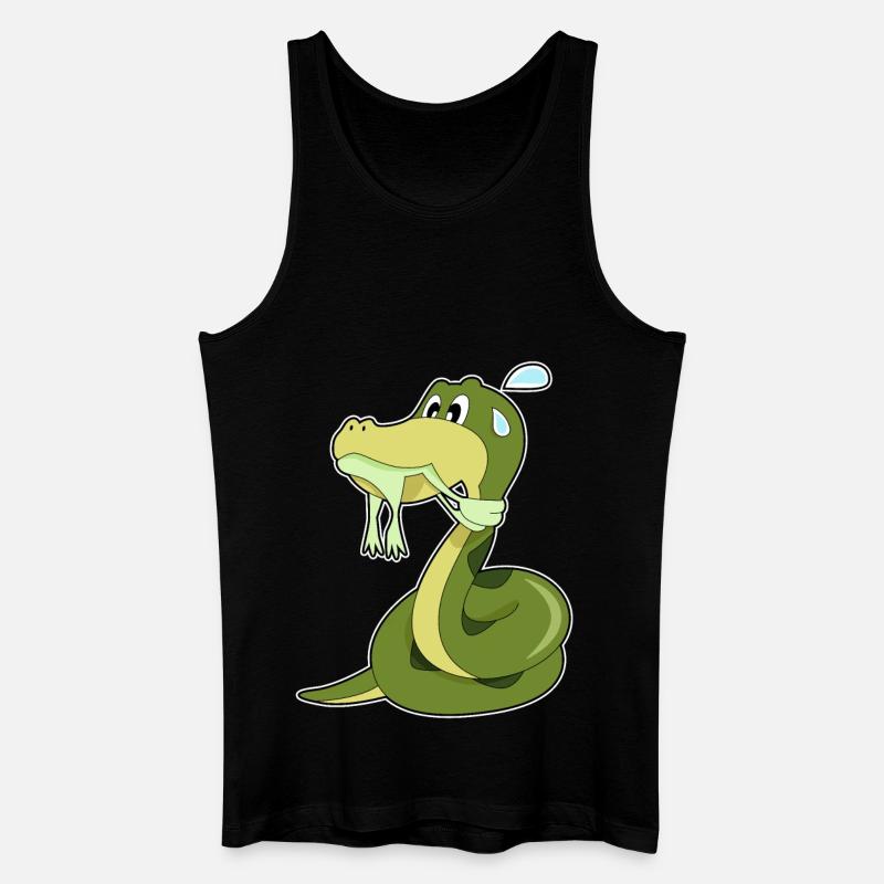 Lustige Schlange - Männer Bio Tank Top - Schwarz