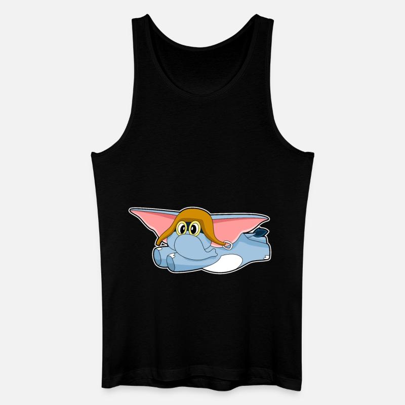 Elephant Pilot Pilot Cap - Men’s Organic Tank Top - black