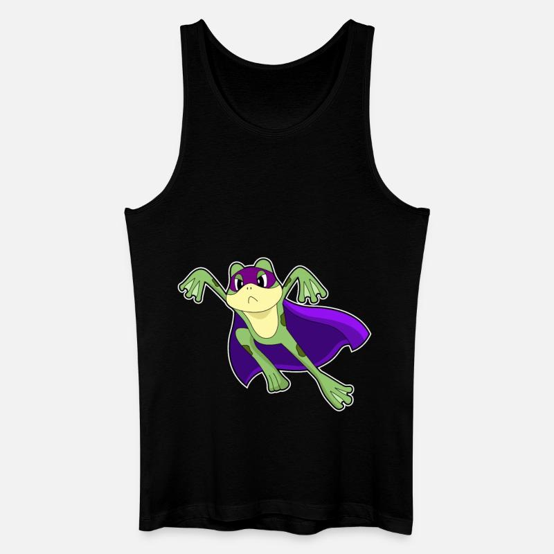 Frosch Held - Männer Bio Tank Top - Schwarz
