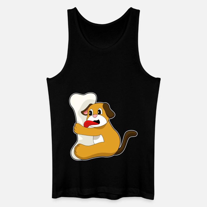 Hund Knochen - Männer Bio Tank Top - Schwarz