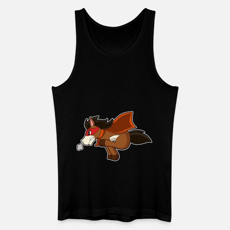 Pferd Held - Männer Bio Tank Top - Schwarz