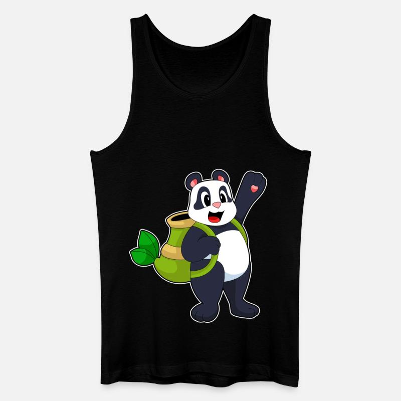 Panda Bamboo Backpack - Men’s Organic Tank Top - black