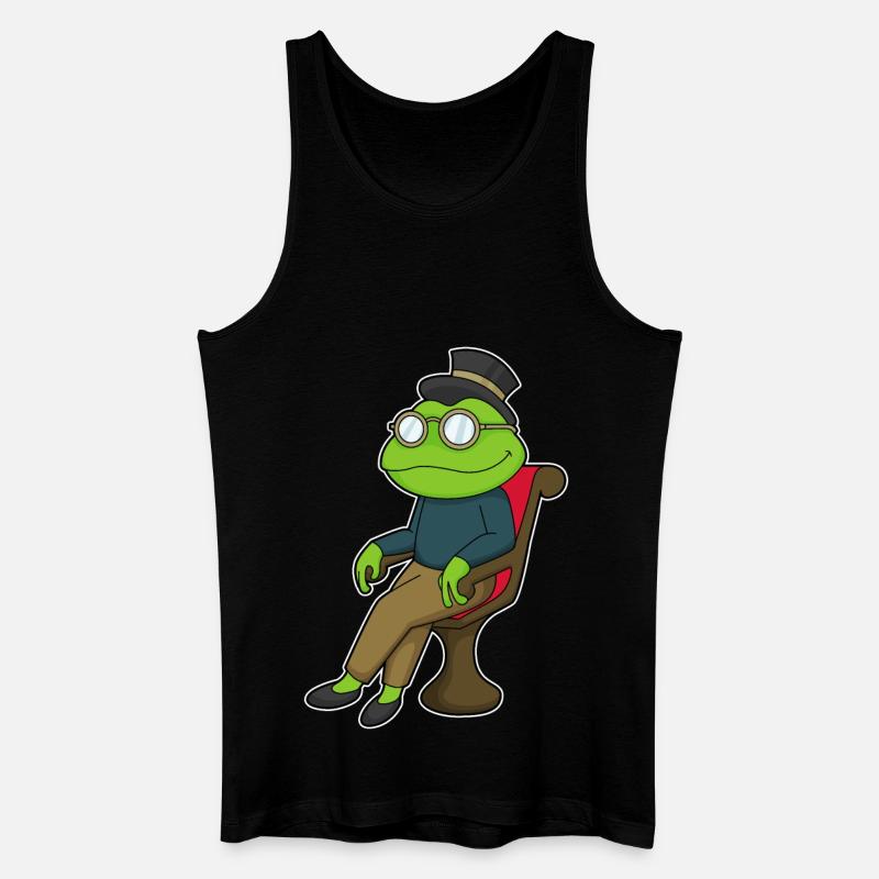 Frosch Stuhl - Männer Bio Tank Top - Schwarz