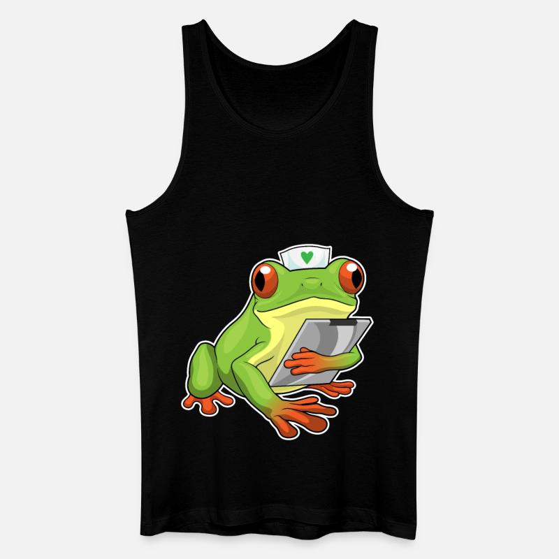 Frosch Krankenschwester - Männer Bio Tank Top - Schwarz