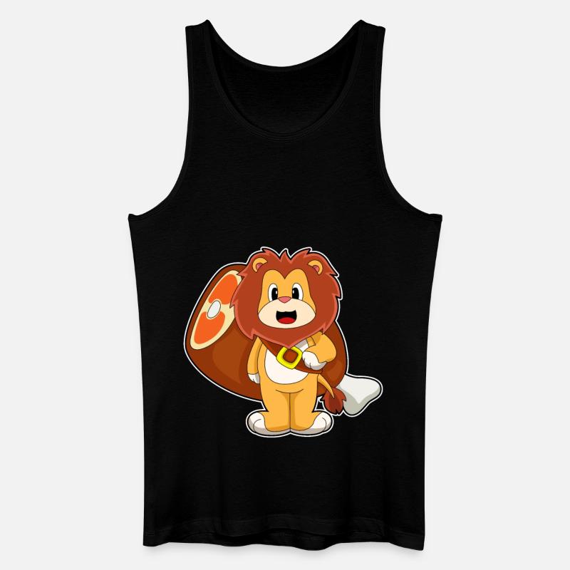 Löwe Fleisch - Männer Bio Tank Top - Schwarz