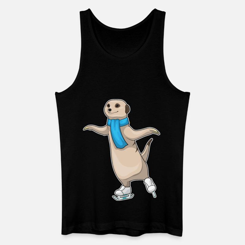 Suricates patins à glace - Débardeur bio Homme - noir