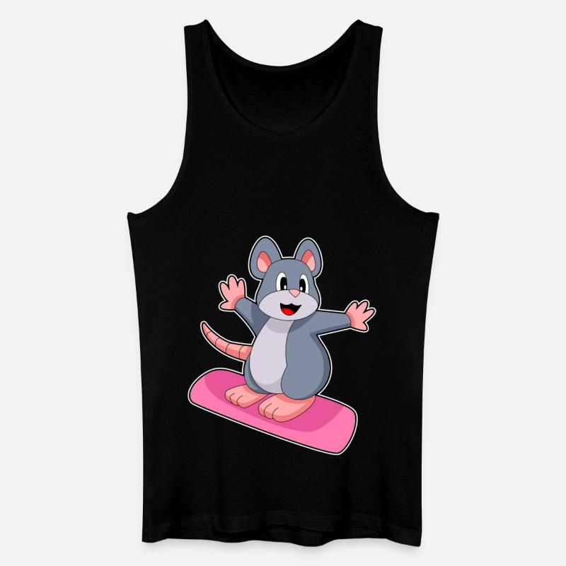 Maus Snowboard Wintersport - Männer Bio Tank Top - Schwarz