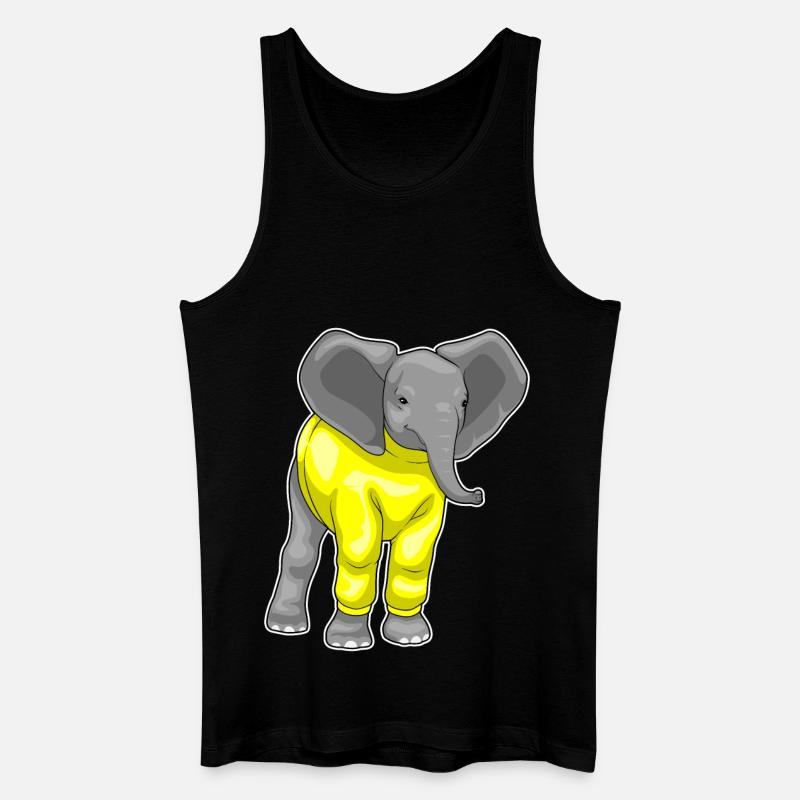 Elefant Winter - Männer Bio Tank Top - Schwarz