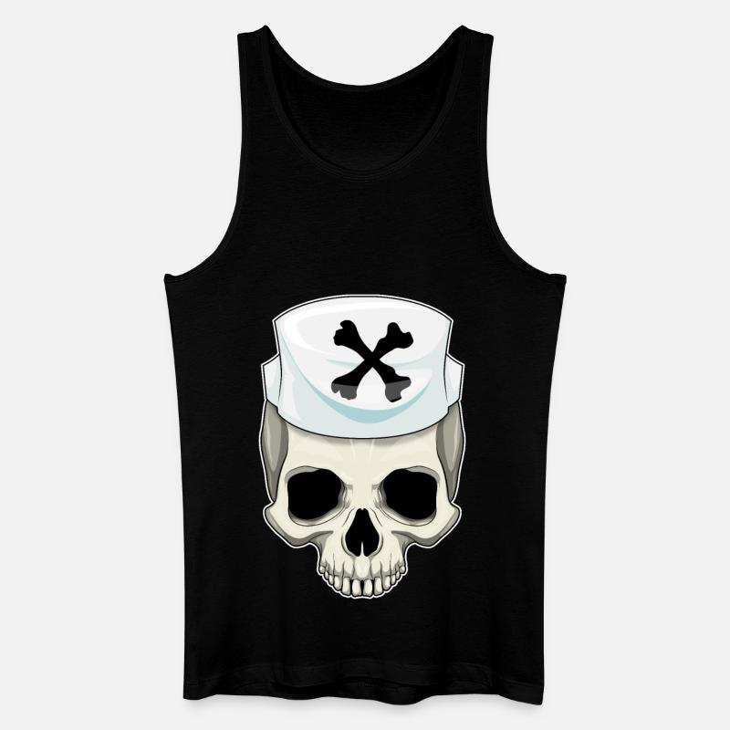 Infirmière crânienne - Débardeur bio Homme - noir