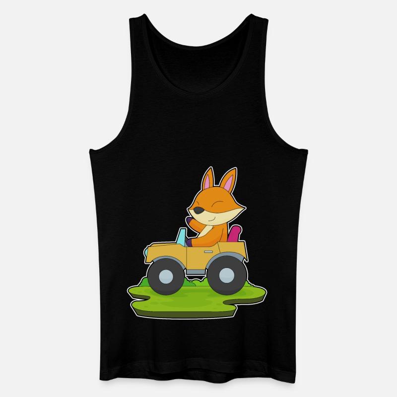 Fuchs Auto - Männer Bio Tank Top - Schwarz