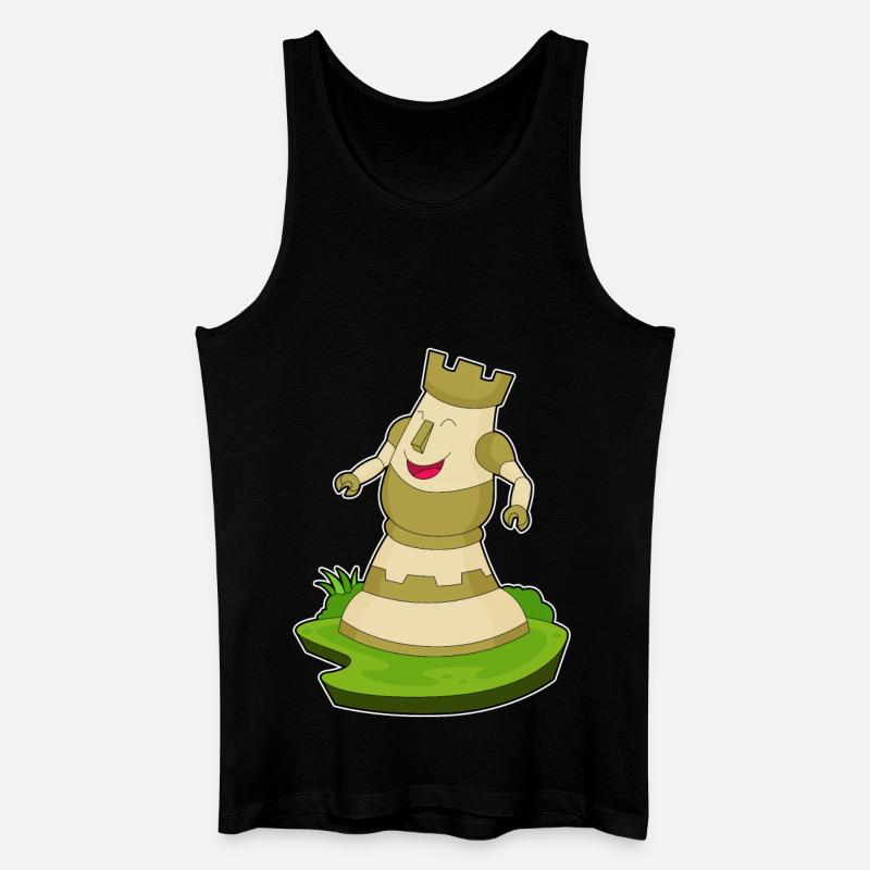 Schachfigur Turm Schach - Männer Bio Tank Top - Schwarz