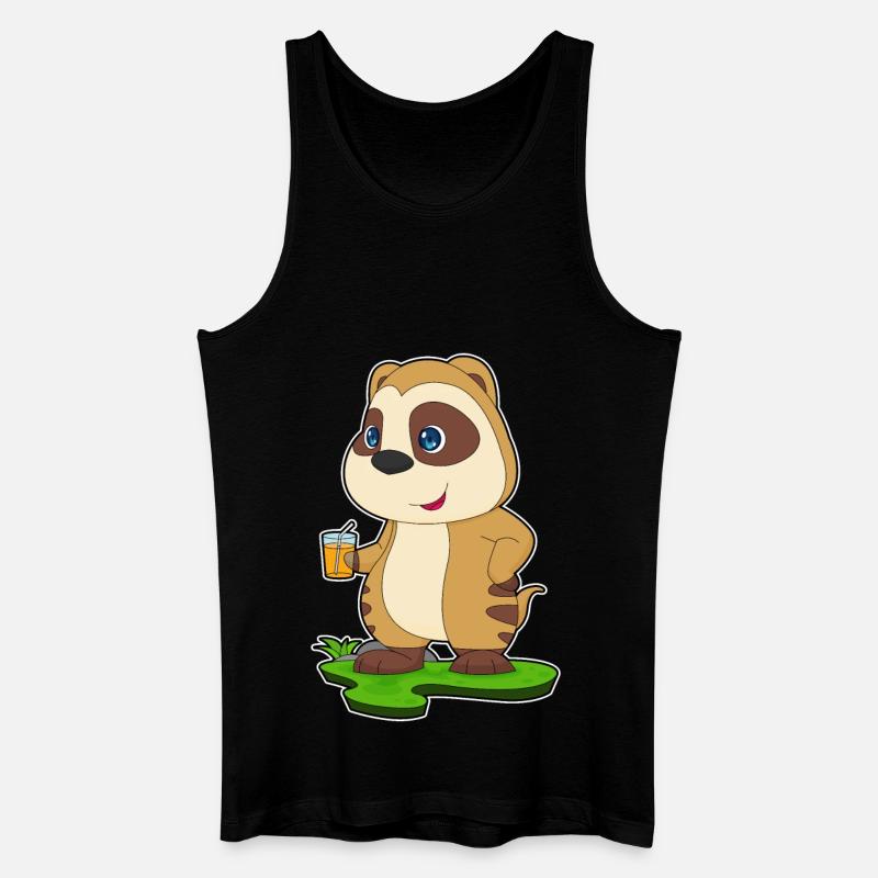 Erdmännchen Saft - Männer Bio Tank Top - Schwarz