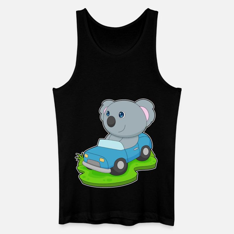 Koala Auto - Männer Bio Tank Top - Schwarz