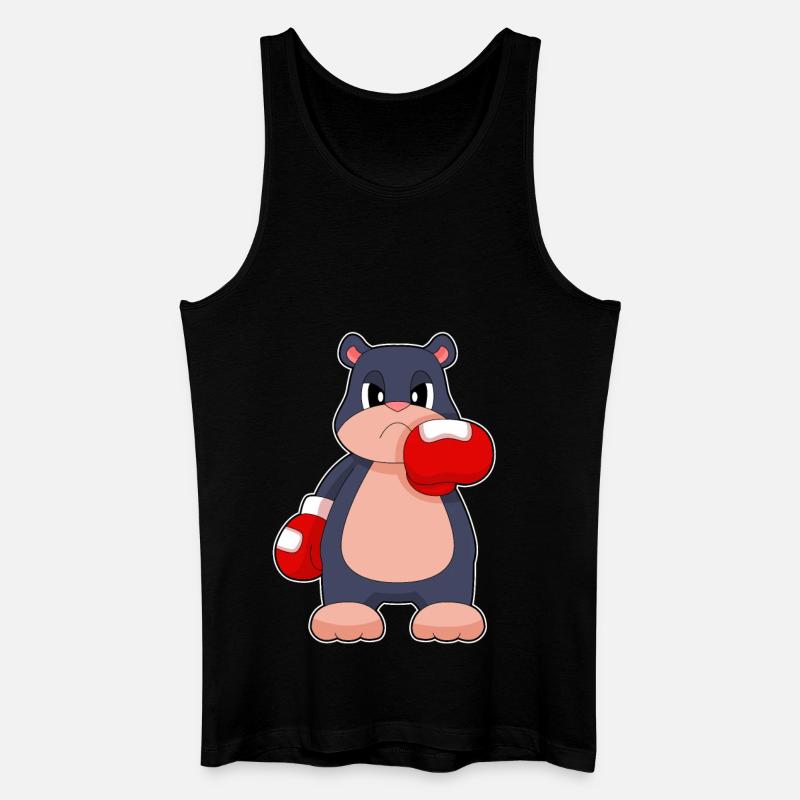 Maulwurf Boxer Boxhandschuhe Boxen - Männer Bio Tank Top - Schwarz