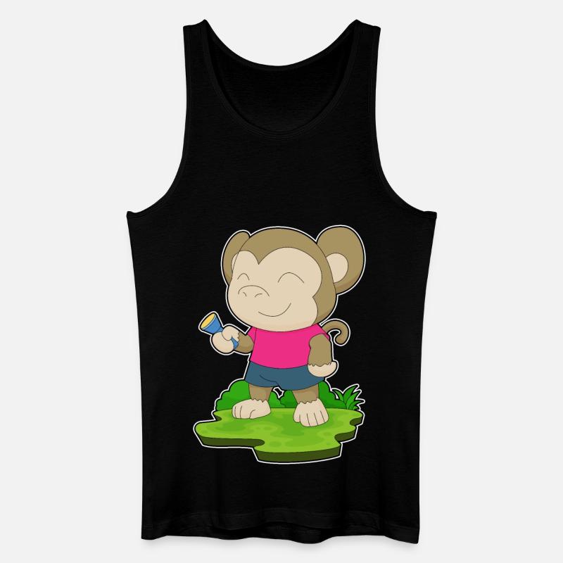 Monkey Flashlight - Men’s Organic Tank Top - black