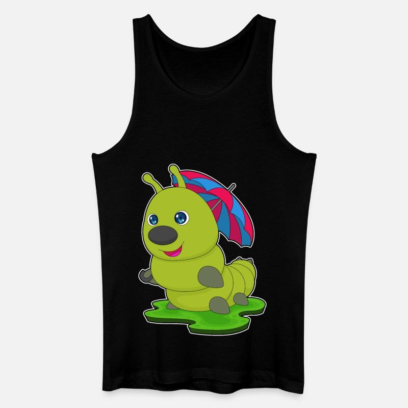 Raupe Regenschirm - Männer Bio Tank Top - Schwarz