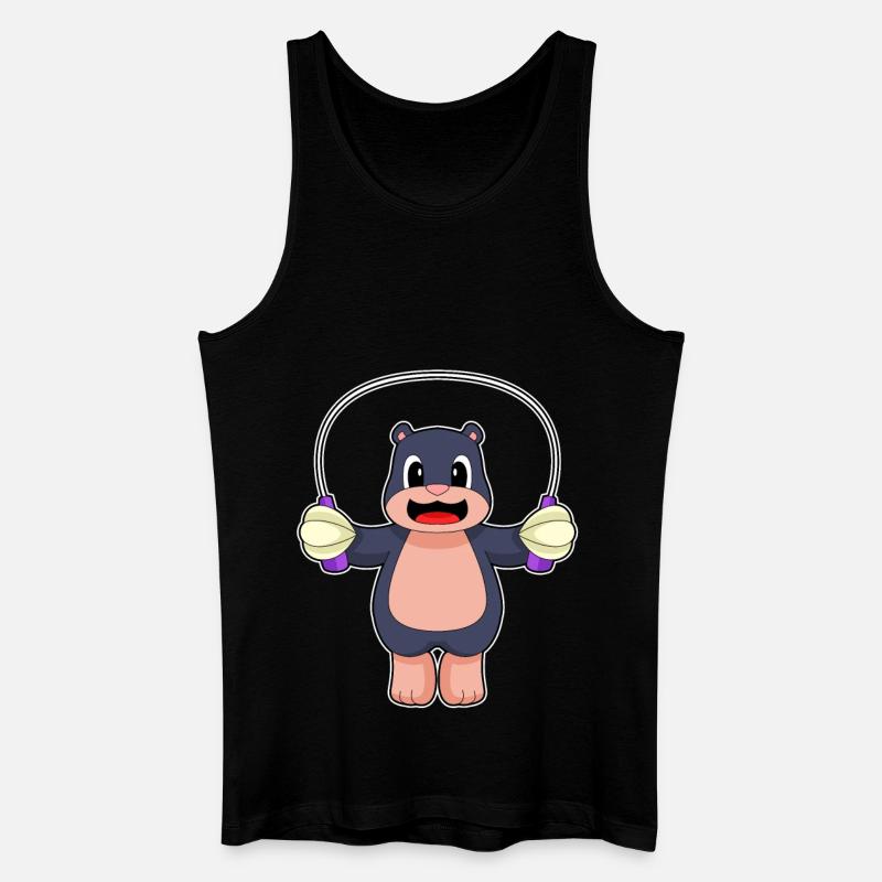 Maulwurf Seilspringen Springseil - Männer Bio Tank Top - Schwarz