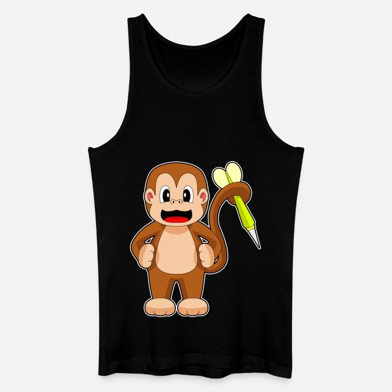 Monkey Dart Dart - Men’s Organic Tank Top - black
