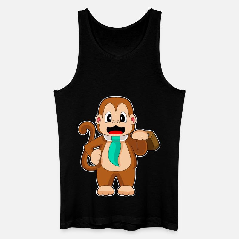 Monkey Entrepreneur Porte-documents - Débardeur bio Homme - noir