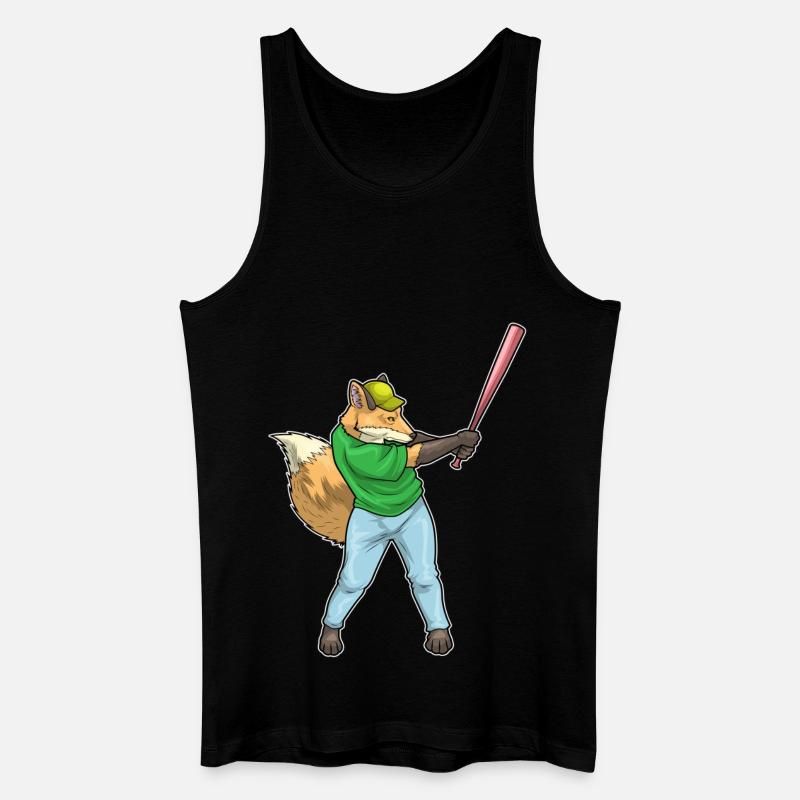 Batte de baseball Fox - Débardeur bio Homme - noir